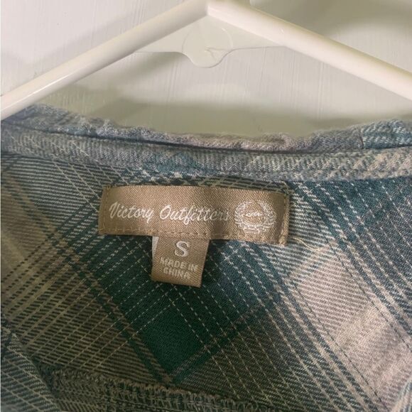 Victory Outfitters‎ Small Jade Plaid Long Sleeve Hoodie - Picture 4 of 5